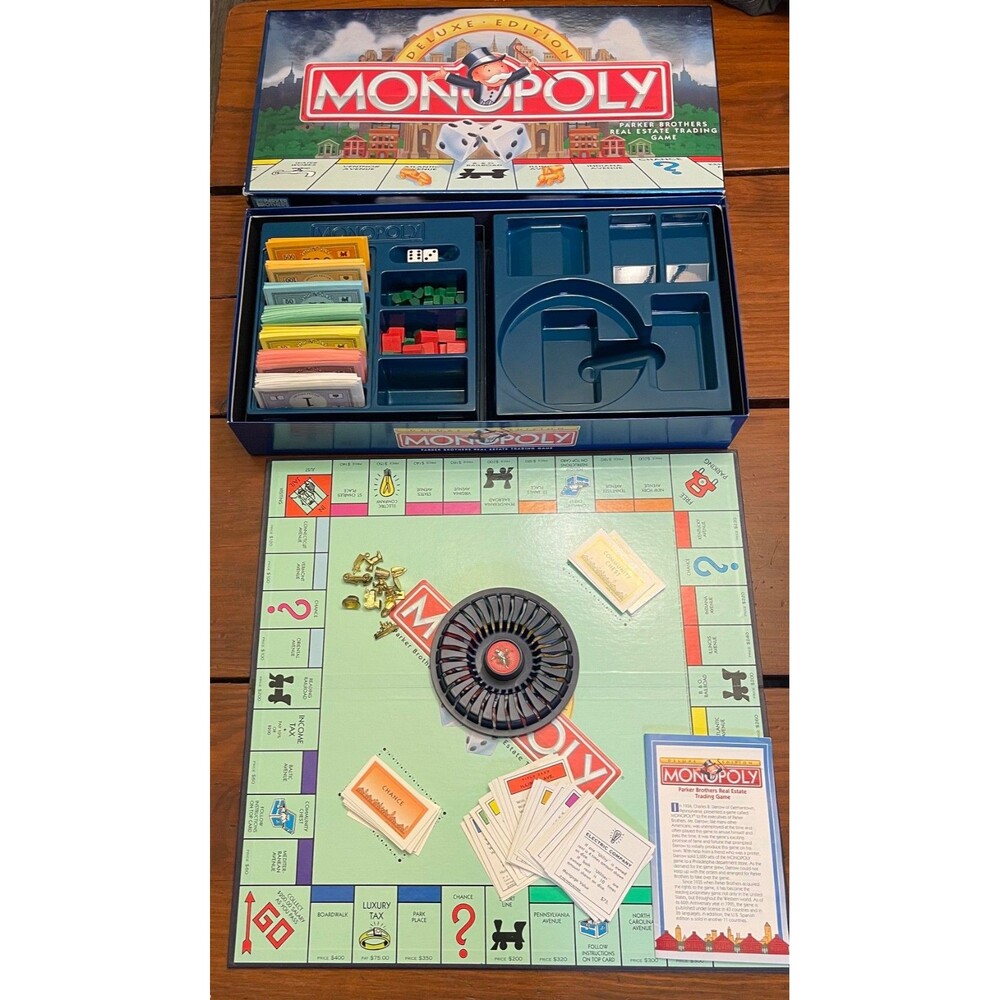 1998 Deluxe Edition Parker Brothers Monopoly Board Game ( Complete) - Picture 3 of 5